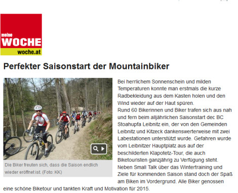 Perfekter Saisonstart der Mountainbiker