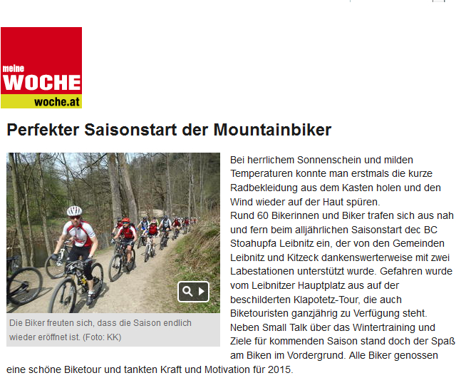 Perfekter Saisonstart der Mountainbiker